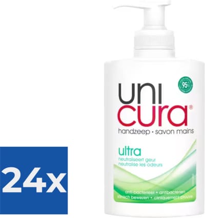 Unicura Vloeibare Zeep Ultra 250 ml Pomp - Voordeelverpakking 24 stuks