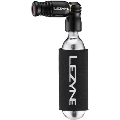 Lezyne Trigger Speed Drive Co2 16g - Co2 fietspomp - Inclusief Neopreen beschermhoes - Presta ventielen - Aluminium - Zwart