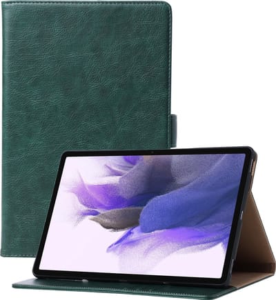 Hoes geschikt voor Samsung Galaxy Tab S7 FE 5G 12.4 inch 2021 Hoesje Luxe Kunstleer Standaard Opbergvak Magnetisch