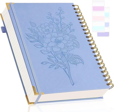Spiral Notebook - Schrijfblok Journal - Notities Maken - Genummerde Pagina's - A4 8.5" x 11" - Lichtblauw