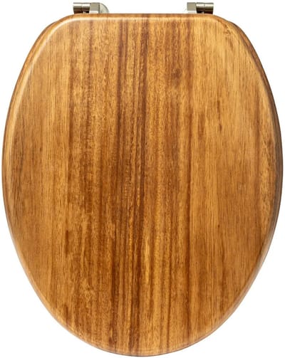 5Five Toiletbril Woody - bruin - Acacia hout - universeel - standaard wc bril