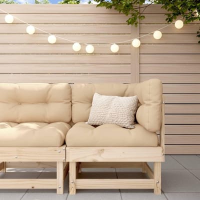 Modulaire Tuinbank - Hoekbank Outdoor - Gezellig Buiten Zitten - Robuust Grenenhout Frame - 57.5 x 63.5 x 60 cm