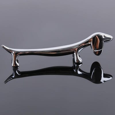 Support de vaisselle pour baguettes en métal en forme de chien, rangement pour baguettes, couteaux, fourchettes, oreillers, support pour cuillères, accessoires de cuisine pour la maison noir