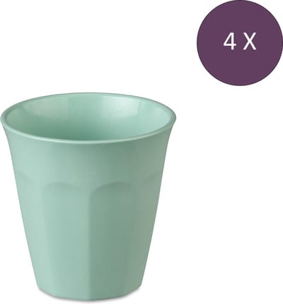 Koziol Bio-Circulair - Nora Beker 150 ml Soft Groen Set van 4 Stuks - Bio Circulair Kunststof - Groen -