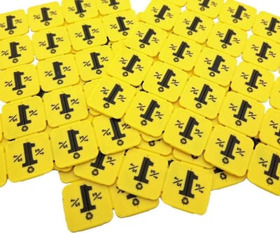 Breekmunten Geel - Consumptiemunten Tokens - Snelle Transacties - Gemaakt van Gerecycled Plastic - 10.000 Stuks - Geel