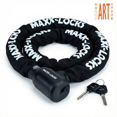 Maxx-Locks Nelson - Kettingslot - Art 2 Fietsslot - Ketting van Gehard Stalen Schakels - Slot met ART Keurmerk - Geschikt voor Elektrische Fiets en Fatbike - 120 cm