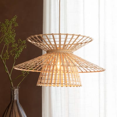 GOOD&MOJO Hanglamp Machupicchu - Naturel - Ø57cm - Bohemian - Hanglampen Eetkamer, Slaapkamer, Woonkamer