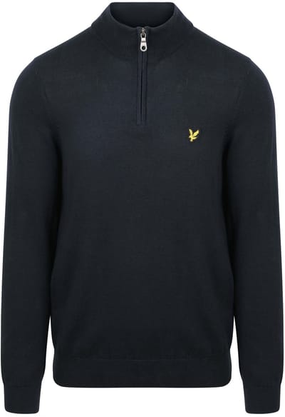 Lyle & Scott Half Zip Pullover Navy - Maat S - Heren - Quarter zip