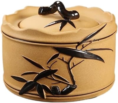 Bulk thee-opslagpot Keramische verzegelde pot Handgeschilderde gouden en zilveren thee-opslagpot Thee-opslagpot Theedoos Koffiedikopslag (Color : B, Size : L)