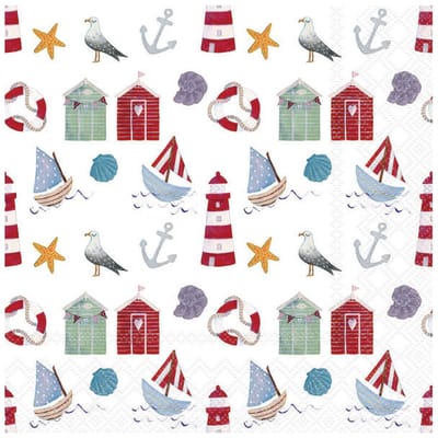 Lunch servetten Nautical items - Ambiente - 33x33 cm