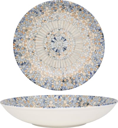 Bonna Diepbord - Luca Mosaic - Porselein - 25 cm (1300cc) - set van 6