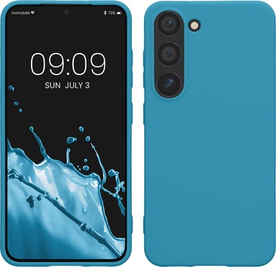 kwmobile telefoonhoesje geschikt voor Samsung Galaxy S23 - Hoesje voor smartphone - Back cover in Caribisch blauw