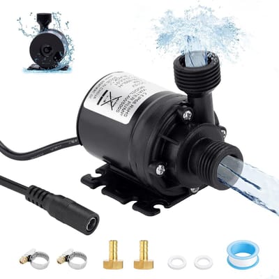 DC 12V Mini Water Pump - Brushless Submersible Water Pump for Pond Aquarium - Solar Fountain Swimming Pool Water Circulation