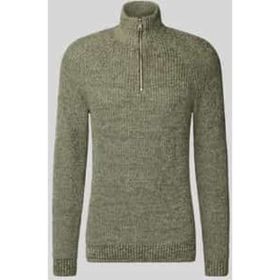 Slim fit gebreide pullover met ritssluiting, model 'Darik'