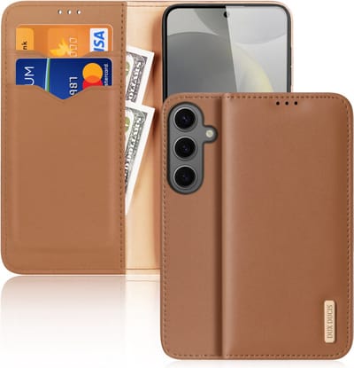 Dux Ducis - Telefoonhoesje geschikt voor Samsung Galaxy S24 - Hivo Series Case - Bruin