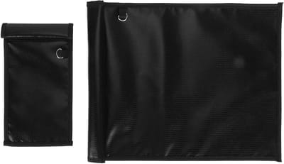 2 Stuks Faraday Tassen voor Telefoons, Laptops en Tablets - EMP Bewijs, Waterdicht en Vuurvast, Ideaal voor Sleutels en Keychains, 8.2x4.7 inch en 13x10 inch