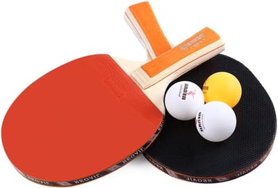 Tafeltennis Bat Set - Ping Pong Racket - Oefenen en Spelen - 7 Lagen Populier Hout - 15 cm Diameter