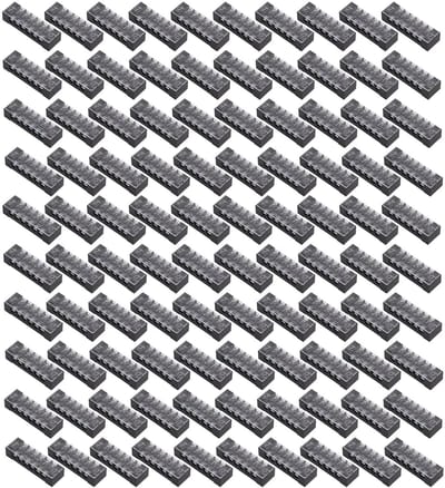 Dailygoods - 100 Stuks Schroefklemmenblokken 6 Posities voor Verdeelkasten