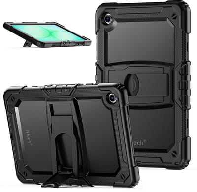 Tablet Hoes Geschikt voor Samsung Galaxy Tab A11 Plus hoes Zwart - Rugged Shockproof Backcover met kickstand