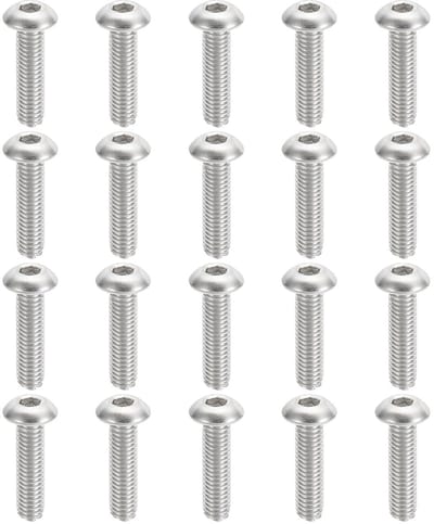 Hex Socket Lens Head Schroeven 10-32x3/4" - 20 Stuks RVS 304 - Volledige Draad, Fijne Draad, Duurzaam en Roestvrij