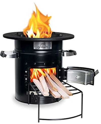 Efficiente Raketoven voor Buiten – Campingkooktoestel en Grill voor Dutch Oven