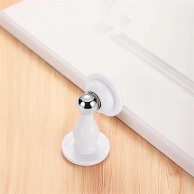 Magnetische Deurstop - Deurstopper Muur - Voorkom Deurschade - Sterke Zuigkracht - 1 Stuks - Wit