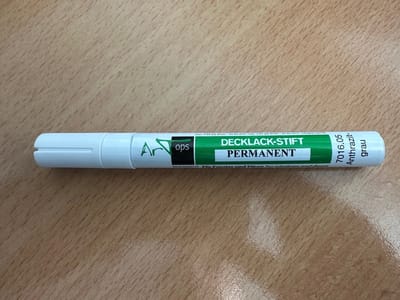 Lakstift 6125 kleur dennengroen Ral 6009