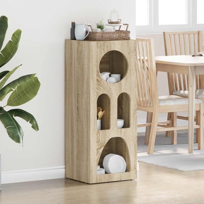 vidaXL - Dressoir - ELST - Sonoma - Eik - 40 - x - 35 - x - 100,5 - cm - Bewerkt - hout