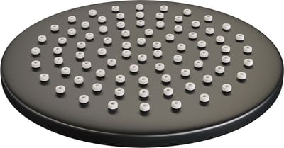 Brauer Black Carving thermostatische inbouw regendouche SET 01 met 20 cm douchekop en rechte muurarm en staaf handdouche en doucheslang en wandaansluitbocht mat zwart