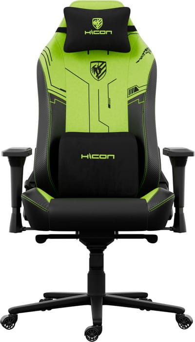 HICON® Gamestoel - Premium Luxe Gaming Stoel - Gaming Chair - 4D Armleuningen - Ergonomische Gamestoel Verstelbare - Apex Serie - EagleBlaze - Groen