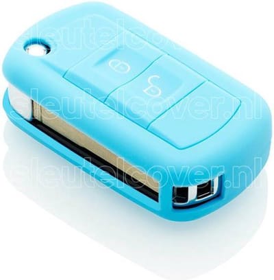 Autosleutel Hoesje geschikt voor Land Rover - SleutelCover - Silicone Autosleutel Cover - Sleutelhoesje Lichtblauw