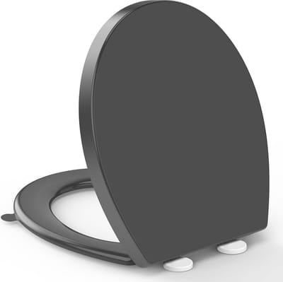 Universele O-vormige Toiletbril met Softclose en Snelsluiting, Grijs