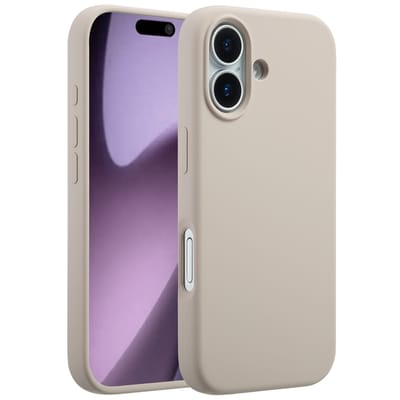 Accezz Hoesje - Geschikt voor Apple iPhone 17 - Liquid Silicone Backcover geschikt voor MagSafe - Stone