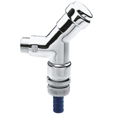 GROHE WAS-aansluitventiel 41015 DN15 schuine zitting design-greep met RV chroom, 41015000