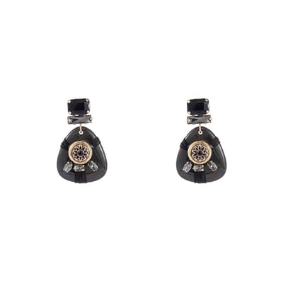 Go Dutch Label Oorknoppen roped dangle Zwart