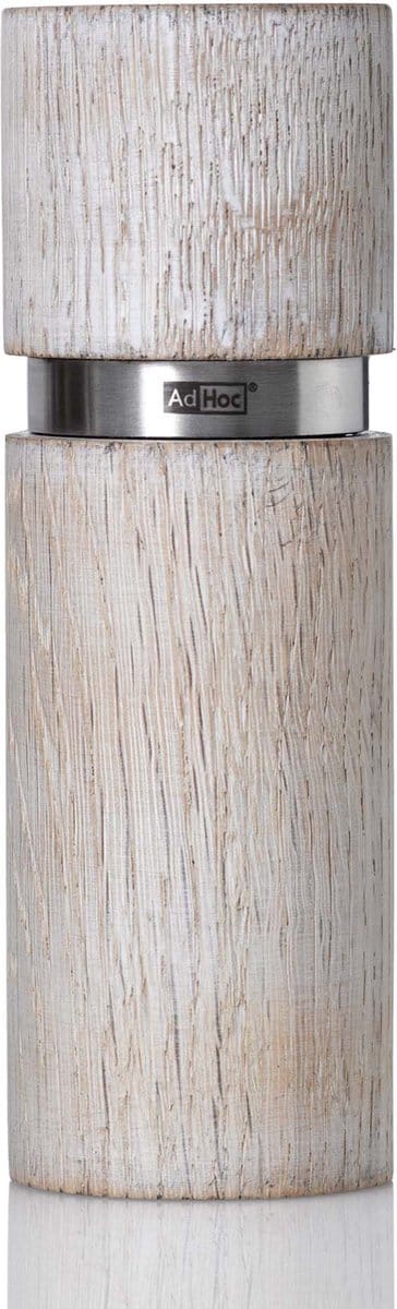 Peper of Zoutmolen Texture Antique - Wit, 15 cm - AdHoc