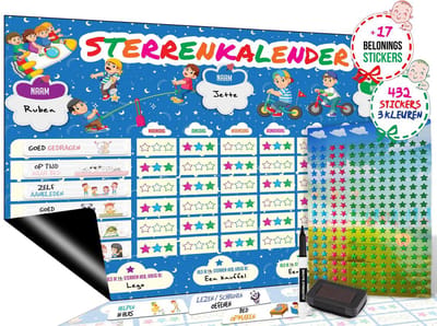 Brute Strength - Magnetisch Beloningssysteem (45) - A3 - Beloningskalender - Planborden - Weekplanner kind - Zindelijkheidstraining - Dagplanner