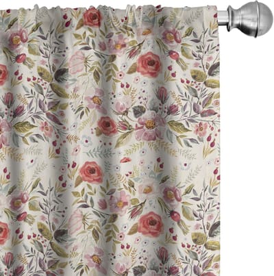ABAKUHAUS Voorhangen – 2x75x175 cm – Microvezel, Halfdonker, Meerkleurig