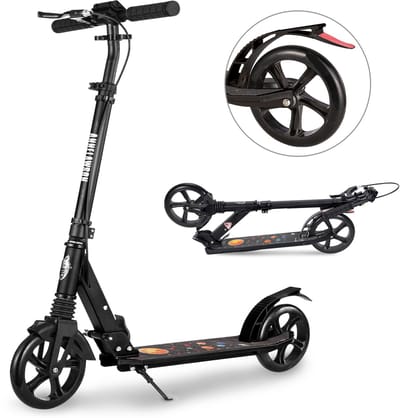 Step-Kinderstep Aluminium- Opvouwbare Step voor Volwassenen/Tieners tot 100 kg-In hoogte verstelbaar- Zwart