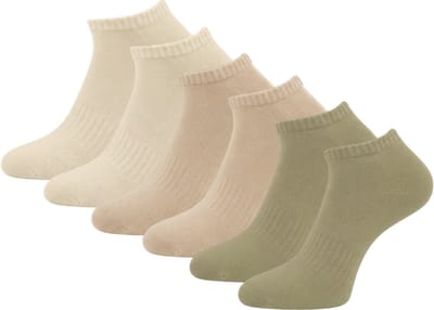 6 paar Katoenen dames sneakersokken - Naadloze sokken - Enkelsokken - Botanic mix - Maat 35-38