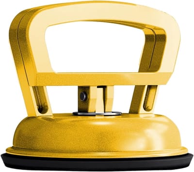 Vacuümlifter - Zuignap Glas - Deuken Verwijderen - Aluminium Legering - 6 x 6 x 5 cm - Geel