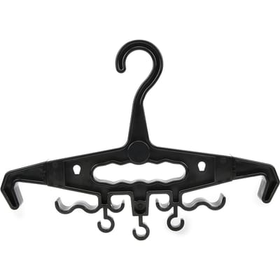 Zware multifunctionele uitrustingshanger Afneembare industriële plastic hanger Buiten Jagen black