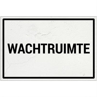 Wachtruimte bord | Forex Re materiaal | 18 x 12 cm