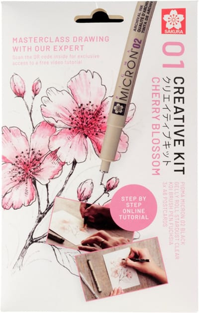 Tekenset sakura creative kit cherry blossom | 12 stuks