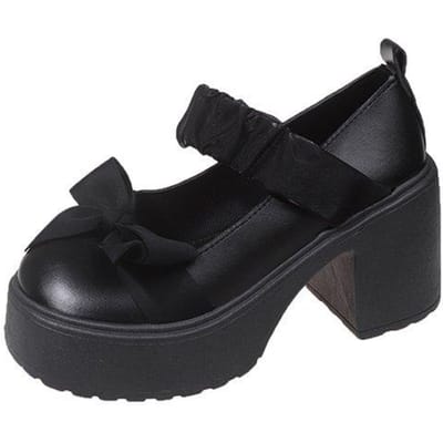 Lolita-Star Platform Schoenen voor Dames Casual Klinknagel Lakleer Mary Jane Schoenen 35