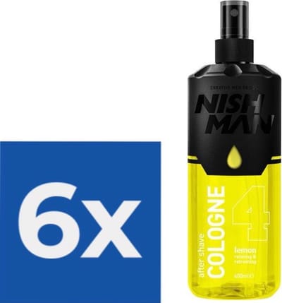 Nishman Lemon Cologne Herenparfum - VOORDEELVERPAKKING 6 STUKS