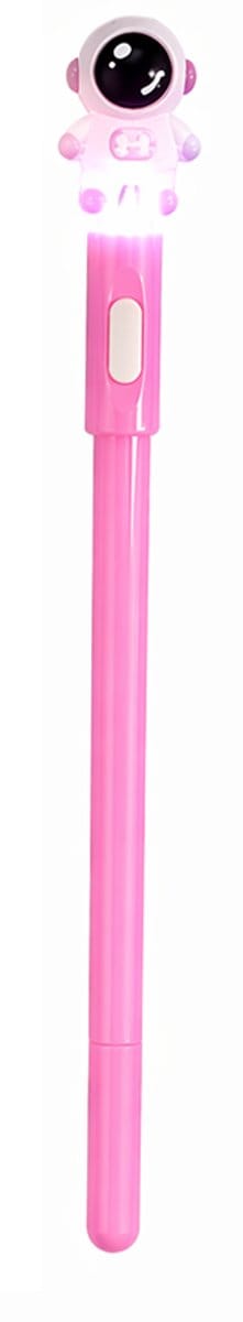 Lichtgevende Astronaut Pen Roze - 3D Ruimte Topper - LED Gadget voor Meisjes & Jongens