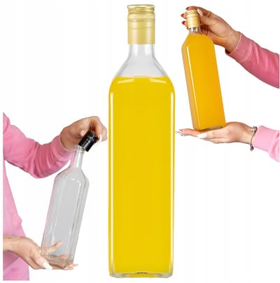 Bimberek Marasca - Decoratieve Fles - Transparant - 1000 ml - Hoge Kwaliteit Glas