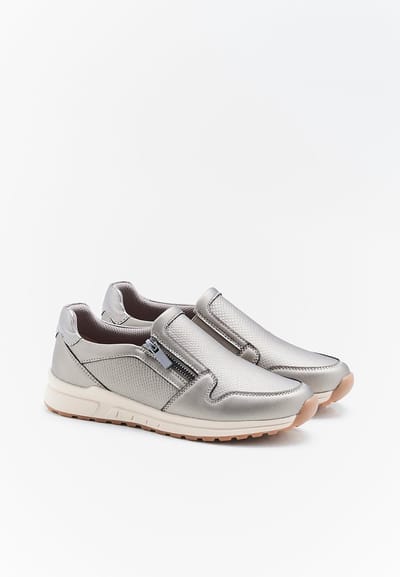 Damart - Amortyl sneakers met rits en elastiek - Dames - Grijs - 38