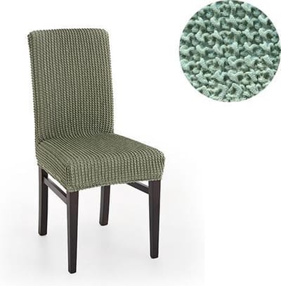 Belmarti® Stoelhoes Milos Mint - Stoelhoezen voor eetkamerstoelen met hoge rugleuning - Extreme Stretch stoelhoezen - Antistatisch: geen geknetter - Ademend Katoen: geen zweten